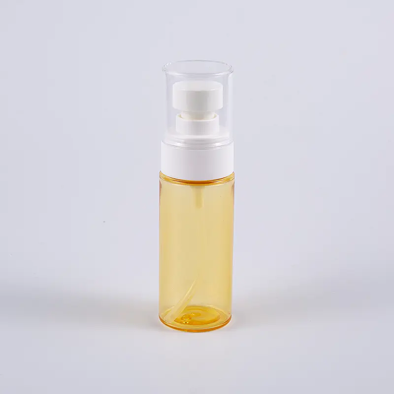 プラスチック噴霧器ポンプが付いている半透明色の円形50ml PETG厚い壁のローション ボトル プラスチック噴霧器ポンプが付いている半透明色の円形50ml PETG厚い壁のローション ボトル