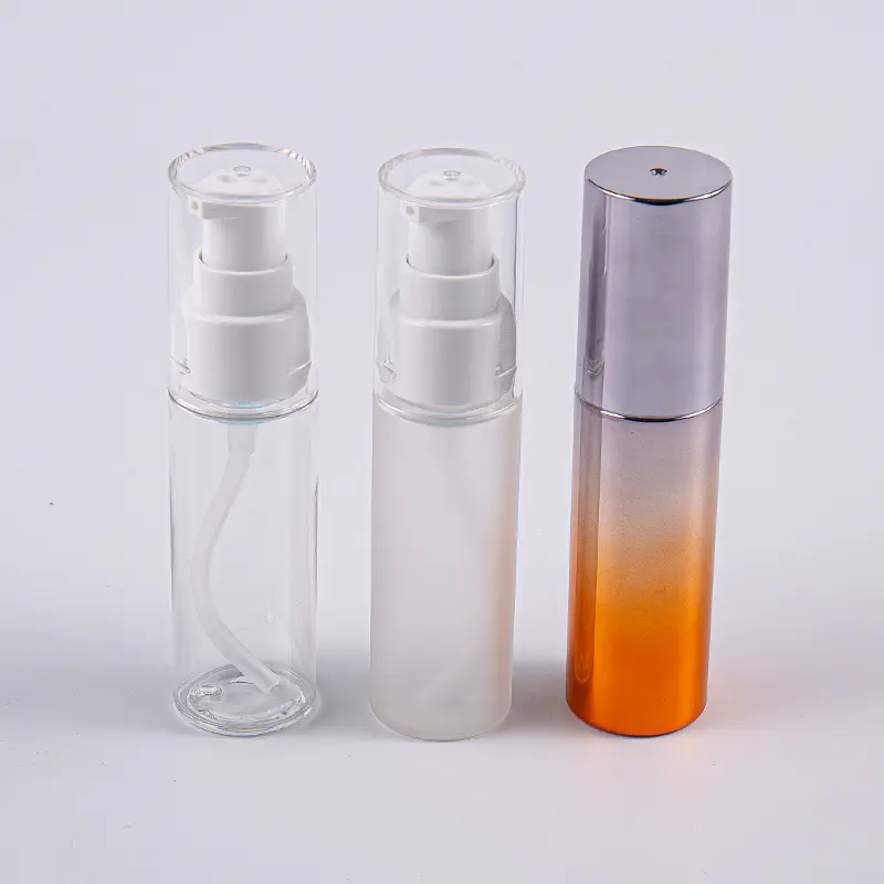 さまざまな色の円形 30 ml PETG ローション ボトル ポンプ旅行用