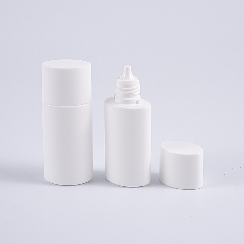 楕円形白 15 ml PE 日焼け止めボトル 