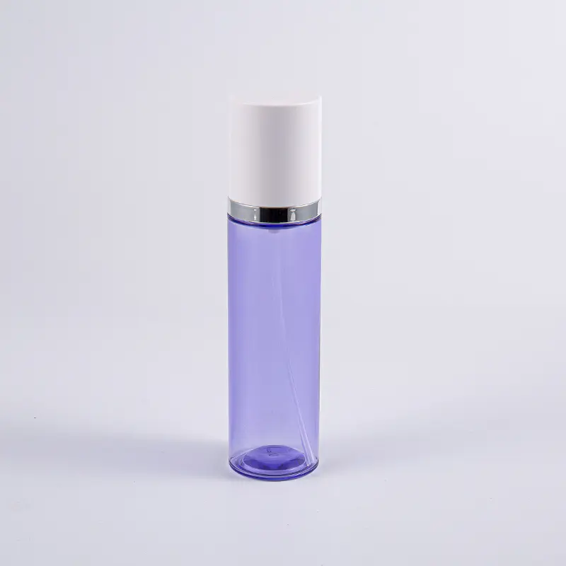 アルミニウム ポンプが付いている紫色 35ml の円形の血清ローションのびん