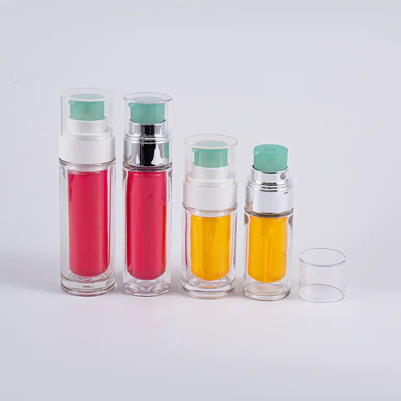 ポンプ付き多層複合内袋 30ml 50ml 真空ボトルが付いている明確な PETG ボトル