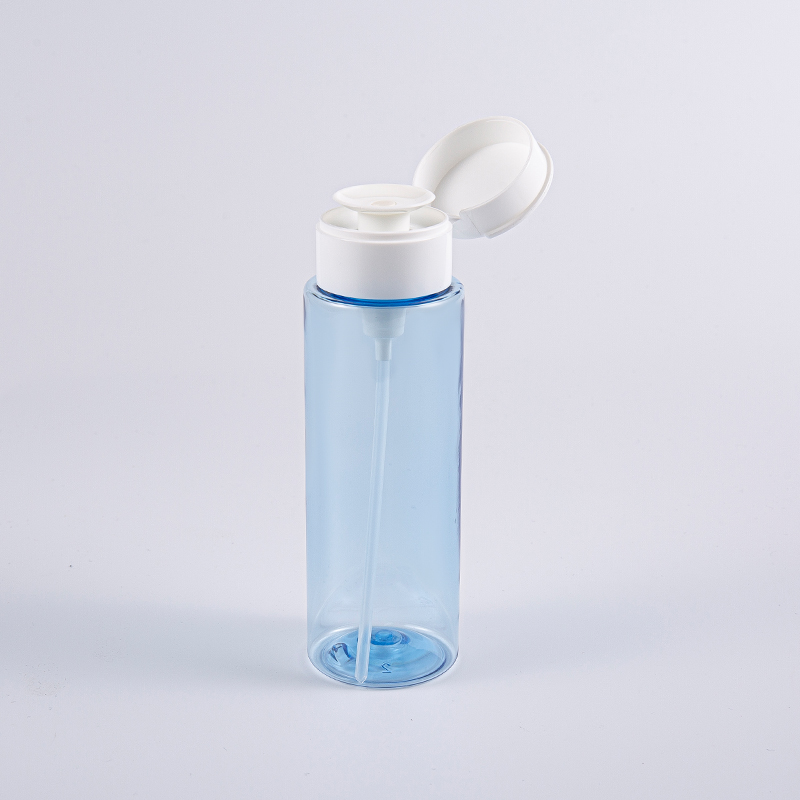 200ml 透明ブルーメイク落としボトル 200ml 透明ブルーメイク落としボトル