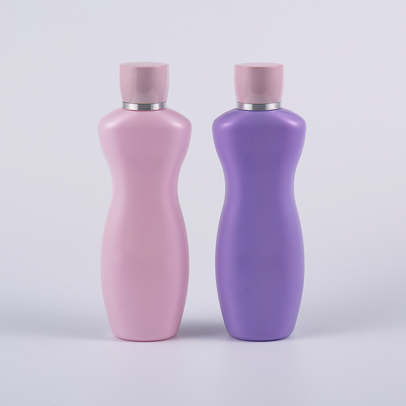 ピンクパープルカラーの人間工学に基づいた形状200ml PEボディローションバスウォッシュボトル ピンクパープルカラーの人間工学に基づいた形状200ml PEボディローションバスウォッシュボトル