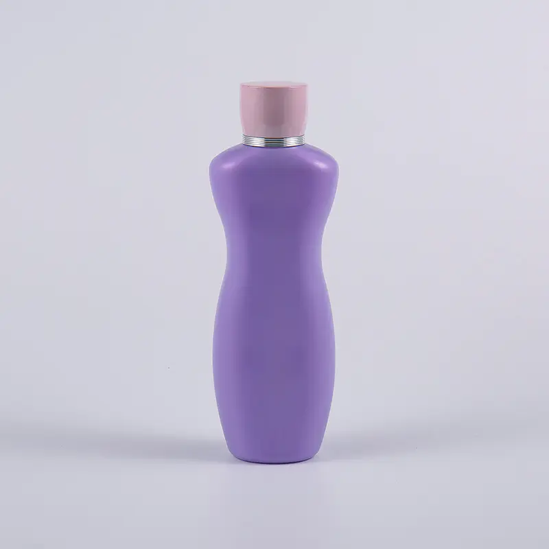 ピンクパープルカラーの人間工学に基づいた形状200ml PEボディローションバスウォッシュボトル ピンクパープルカラーの人間工学に基づいた形状200ml PEボディローションバスウォッシュボトル